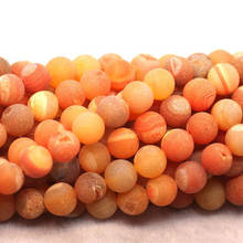 6-14mm Round Orange Druzy Drusy Beads Stripe Agates Beads For Jewelry Making Beads Bracelets 15'' Needlework DIY Beads Trinket 2024 - buy cheap