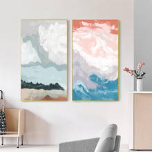 Abstract Pink seaCanvas Painting Posters and Prints Modern Wall Art Ink Picture for Living Room Nordic Home Decoration No Frame 2024 - buy cheap