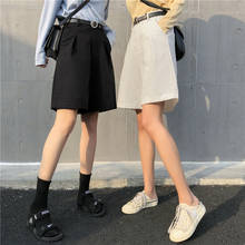 New Japanese High Waist Shorts Women Wide Leg Loose Ladies Shorts BF Wind Half Long Harajuku Casual Shorts Feminino Pockets 2024 - buy cheap