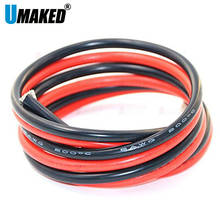 10 Meters/Lot Wire Silicone 8 12 14 16 18 20 22 24 26 28 30 AWG 5 M Red and 5m Black Color Cable High Quality 2024 - buy cheap