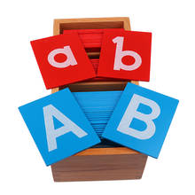Juguete educativo Montessori de madera, caja de letras del alfabeto, juego de aprendizaje de palabras 2024 - compra barato