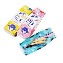 10 Pcs/lot Cute Kawaii PU Morning Milk Pencil Case Pencil Bag For Kids Novelty Cartoon Stationery pencil pouch School Office 2024 - buy cheap