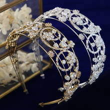 Lujosa Flor de circonita cúbica para novias, Tiaras, corona, Diadema nupcial, accesorios para el cabello de boda 2024 - compra barato