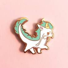 Mythical White Dragon Haku Hard Enamel Pins Anime Spirited Away Kawaii Lapel Pin Badge Brooch Gift 2024 - buy cheap