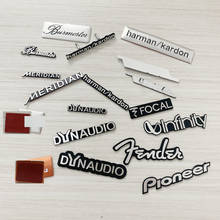 2X Aluminum for Dynaudio !JBL FOCAL harman/kardon MERIDIAN Fender Hi-Fi Speaker audio Speaker Badge stereo Emblem sticker stying 2024 - buy cheap