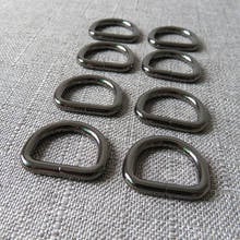 1 pcs Gun Black 20mm metal D ring belt buckle bag cat dog collar leash harness sewing accessories purse straps strong hardware 2024 - buy cheap