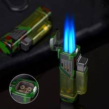 JOBON Gas Cigar Pipe Lighter 4 Torch Jet Lighter Butane Metal Powerful Windproof Cigarette Lighter Inflate Gadget For Men Gift 2024 - buy cheap