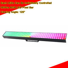 1 pacote 100 cm conduziu a luz de tira 160 pces smd5050 rgb a cor completa conduziu a barra de tira ilumina o passo do pixel de 20mm para o dj interno da decoração do feriado 2024 - compre barato