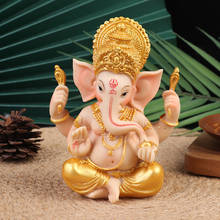 Estatua de Buda del Señor Ganesha, esculturas de Dios y elefante, figuritas de Ganesh, decoración de Buda para el jardín y el hogar 2024 - compra barato