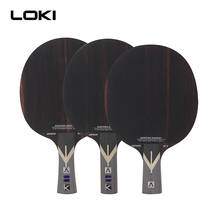 LOKI-raqueta de tenis de mesa profesional, paleta de Ping Pong profesional de 7 capas, de ébano y carbono, ataque rápido y ofensivo, K7 2024 - compra barato