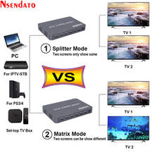 4K@60Hz HDMI Matrix 4x2 Switch Splitter with Audio Spdif IR Remote Control HDMI Switch 4x2 4K HDMI 4x2 Matrix Switch for PS4 TV 2024 - buy cheap