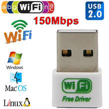 Adaptador WiFi USB inalámbrico, Mini Dongle de red de 150Mbps, Windows, MAC, Linux, 802.11n 2024 - compra barato