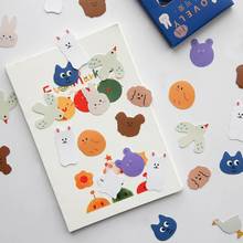 100pcs/lot Kawaii Animal Mini Coated Paper Stickers Deco Bag Minimalist Toys Write Down Points Luggage Artsy Style Memo 2024 - buy cheap