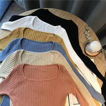 2021 casual autumn winter slim Sweater pullovers women long sleeve basic knit top female casual o-neck basic ribbed sweater 2024 - buy cheap