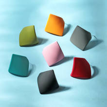 Pendientes cuadrados curvados geométricos de Color caramelo para mujer, aretes acrílicos bonitos, joyería, regalos 2024 - compra barato