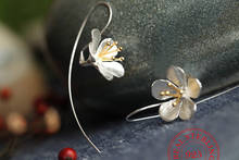 Fashion 925 Sterling Silver Flower Earrings Tassel Earrings Jewelry Sterling-Silver-Jewelry Pendientes Mujer Moda orecchini 2024 - buy cheap