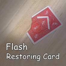 Flash restauração cartão de jogo truque quebrado restaurar truques de magia perto de rua ilusão mentalismo cartão mágico quebra-cabeça brinquedos 2024 - compre barato