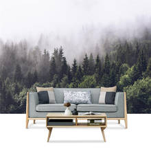 Beibehang personalizado moderno vento nórdico urbano agulha névoa floresta mural papel de parede para sala estar quarto tv fundo 3d 2024 - compre barato