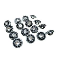 Hl 50/150 pçs 12mm novos botões de resina haste com strass diy acessórios costura camisa botões 2024 - compre barato