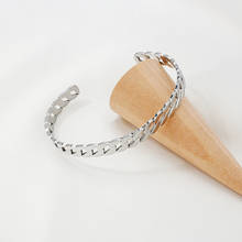 Elegant Stainless Steel Bangle Bracelet for Women Female Hollow Opening Bracelet Charm Birthday Valentine's Day Gift 2024 - buy cheap