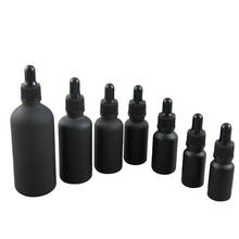 360 x 5ml 10ml 15ml 20ml 30ml 50ml 100ml Essential Oil Frosted Black Glass Bottle With Dropper For Liquid Reagent Pipette Vial 2024 - buy cheap