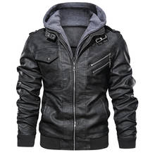 Chaquetas de cuero sintético para hombre, abrigos de imitación con cremallera oblicua, informales, para motociclista, talla Europea 3XL, otoño e invierno, 2021 2024 - compra barato