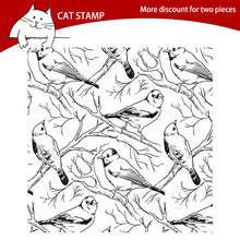 CAT STAMP Birds Transparent Clear Stamps For Scrapbooking Card Making Photo Album Silicone Stamp DIY Decorative Crafts 2024 - купить недорого