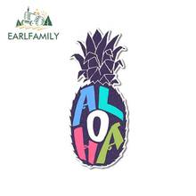 EARLFAMILY 13cm x 5.47cm for Aloha Pineapple Fruit Car Stickers Laptop Refrigerator Cartoon Decal Trunk Windows Vinyl Car Wrap 2024 - buy cheap