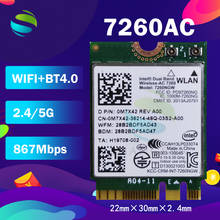 Tarjeta Wlan M.2 inalámbrica 7260AC 7260NGW 7260NGWAC, de doble banda, 802.11ac, 867Mbps, con Bluetooth 4,0 2024 - compra barato