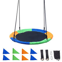 Outdoor 100CM Saucer Rotate Tree Nest Swing 660lb Flying Giant Rope Round Swing Camping Kids Game Gift 2024 - buy cheap