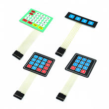 Interruptor de membrana de botón de 1x2, 3, 4 y 5 botones, teclado de matriz de 3x4, 4x5, 1X6, con Control LED, cojín de Panel DIY, Kit para Arduino 2024 - compra barato