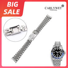 CARLYWET-pulsera de acero inoxidable para Rolex GMT Master II, reloj de pulsera de lujo de 20 y 21mm, con cierre de Oyster 2024 - compra barato
