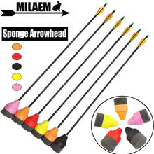 6/12pcs Archery Fiberglass Arrows With Soft Sponge Foam Target Practice Broadheads Outdoor Sport CS Shooting Game Accessories 2024 - buy cheap