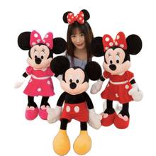 New 10/30/40/50cm Mickey Mouse Minnie Plush Toy Cartoon Anime Minnie Mouse Stuffed Doll Toys Birthday Christmas Gift for Kids 2024 - купить недорого