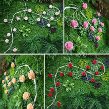 1 peça 3m flores de seda peônia em rattan, espuma de rotim para rosa, videira, seda, folhas, videira 2024 - compre barato