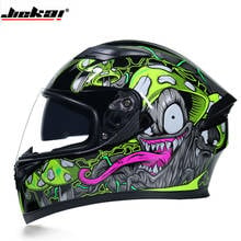 JEIKAI-Casco de motocicleta con doble lente, protector de cara completa para carreras de motociclismo, M, L, XL, XXL 2024 - compra barato