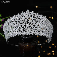 Big Crowns Zircon Tiaras for Women Wedding Hair Jewelry Accessories Full CZ Bridal Queen Diadem Luxury Birthday Headpiece 2024 - buy cheap