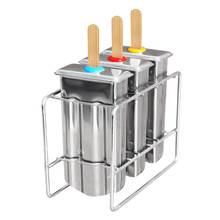 New Set Of 3 Reusable Stainless Steel Popsicle Mold and Rack, Bpa Free Ice Maker Kit, Ice Lolly Moulds, Ice Cream Maker 2024 - buy cheap