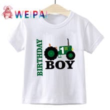 Menino carro 1-9 aniversário número imprimir t camisa crianças aniversário menino t-shirts menino & menina presente engraçado camiseta presente família legal roupa 2024 - compre barato