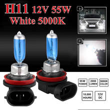 2pcs H11 12V 55W Halogen Lamps Bulb for Cars Xenon White 5000k Halogen Blue Car Headlight Lamp Globes Bulbs HID Car Accessories 2024 - buy cheap