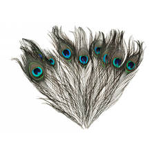 10pcs Natural Peacock Feather 25-30cm Tail Feathers Eye Clothing Decoration Plumage For DIY Craft Decoration 2024 - buy cheap