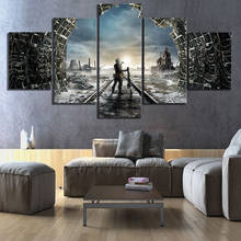 Canvas Painting Modular 5 Panel Shooting Game Metro Exodus Art Print Home Decoration Poster For Living Room Framework 2024 - buy cheap