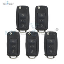 Remtekey 5pcs 300 959 753AA for VW Touareg 2004 2005 2006 2007 2008 2009 2010 2011 300959753AA HU66 3 button 434Mhz remtekey 2024 - buy cheap