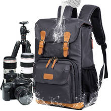 Professional Retro Fashion Casual Waterproof Canvas Camera Tripod Bag Photography Tripod DSLR Backpack for Canon Nikon Song SLR 2024 - buy cheap