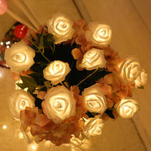 1,5 м 10 светодиодная гирлянда искусственный цветок букет гирлянда с феей роз огни для Дня Святого Валентина вечерние свадебные украшения 2024 - купить недорого