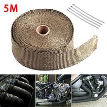 5M Roll Fiberglass Heat Shield Glass Fiber Motorcycle Exhaust Thermal Wrap Resistant Downpipe Car Accessories Dropshipping 2024 - buy cheap