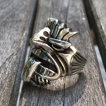 Unique 316L Stainless Steel Ring Tiki Totem Rings for Men Tribal Biker Amulet Mens Jewelry 2024 - buy cheap