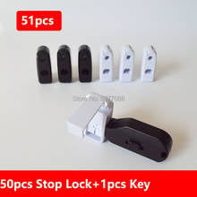 51pcs White Samsung and Magnet Key Anti-Theft Magnetic Security Stop Lock for Display Hook Stop lock, ivory White 2024 - buy cheap