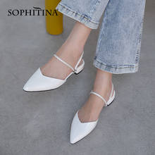 SOPHITINA Women Slippers Casual Summer Rhinestone Comfort Patent Leather Shoes Low Heel Wild Fashion Outdoor Lady Shoes DO336 2024 - buy cheap