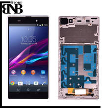 Original para sony xperia z1 l39h c6902 c6903 display lcd de tela toque + digitador assembléia com quadro frete grátis 2024 - compre barato